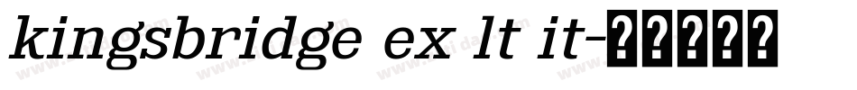 kingsbridge ex lt it字体转换